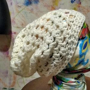 Crochet Slouchy Net Hat